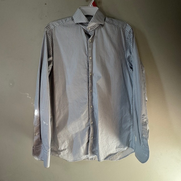 Stenstroms Sweden Classic Blue Gingham Men's Casual Shirt 15.5 Medium - Picture 2 of 13